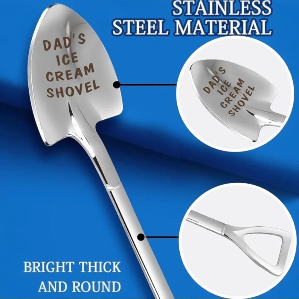 Dad’s Ice Cream Shovel Stainless Steel Spoon, NWT